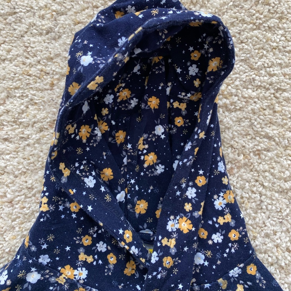 Rumi + Ryder girls large floral ruched hoodie - Picture 4 of 5